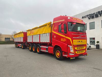 truck volvo fh500 tipper_crane