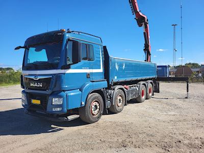 truck man man_tg_35_8x4_bl tipper_crane